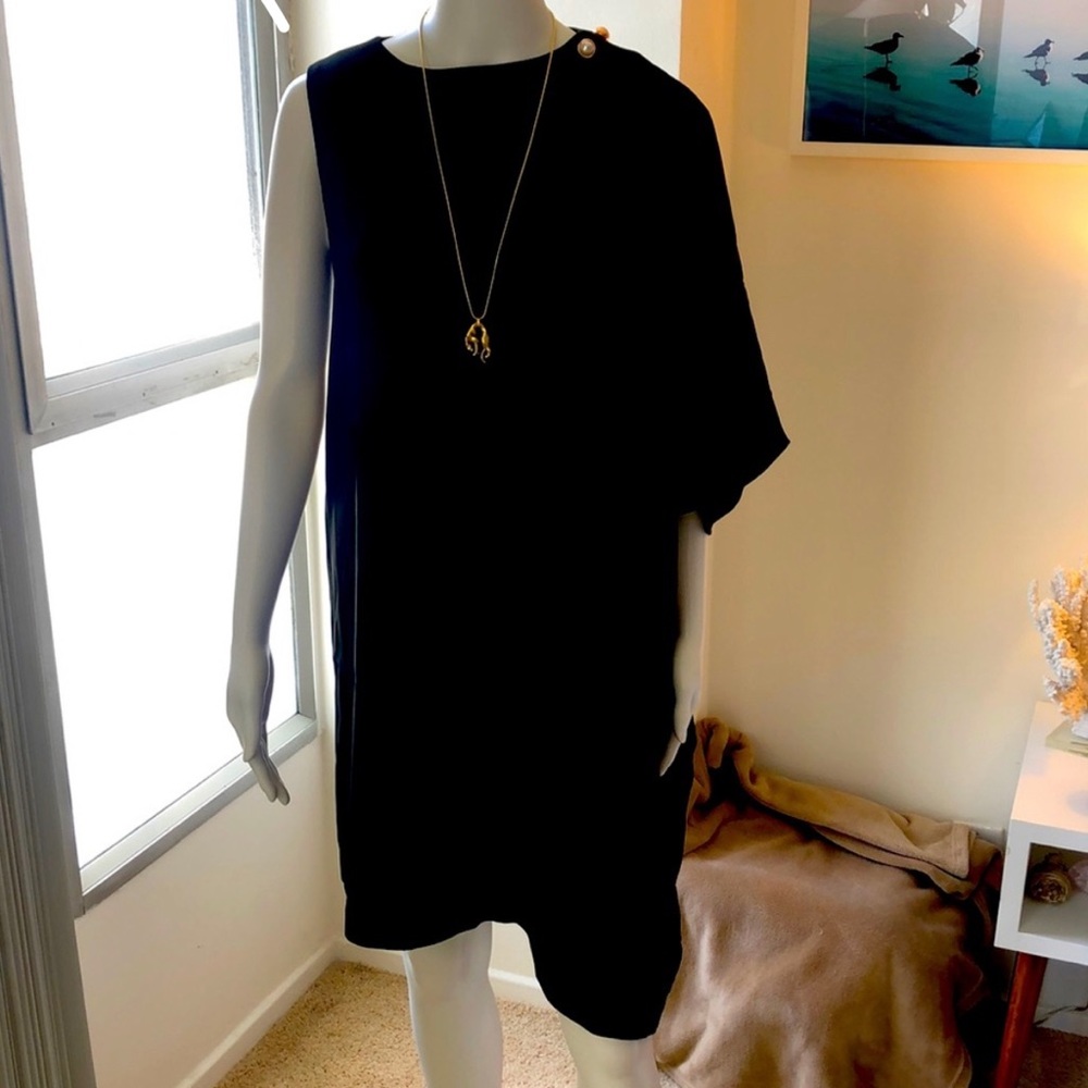 Ted Baker Black Off Shoulder Dress Sz 1 (US 6) NEW